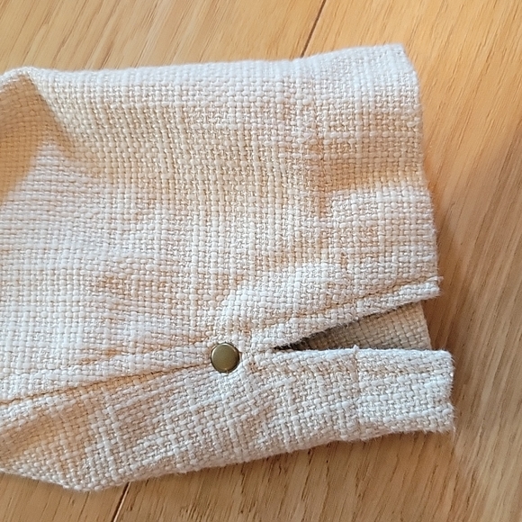 IKKS -Womens cream coloured short jacket with diagonal front zipper - Picture 8 of 8